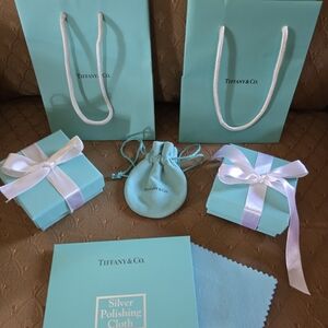 Tiffany & Co. Blue Jewelry Gift Set. Packaging only.